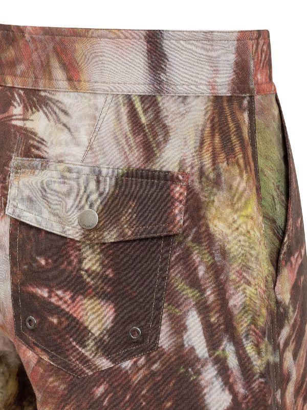 Tropical Printed Drawstring Shorts