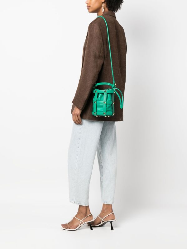 Cage Leather Bucket Bag