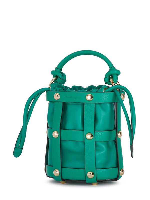 Cage Leather Bucket Bag