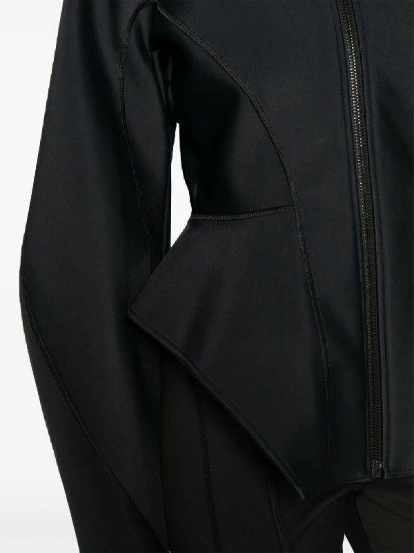 Corset Detail Zip-Up Jacket