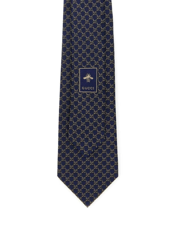 GG Logo Pattern Silk Tie