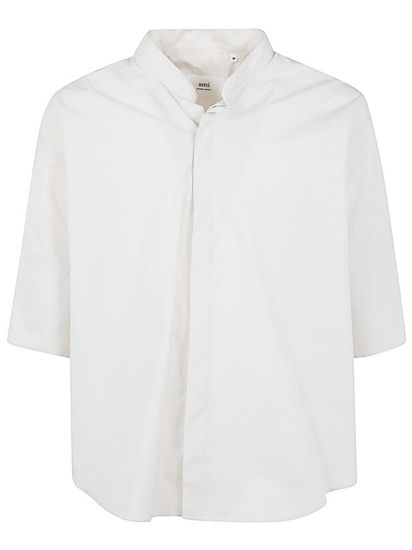 Sleeve Button Short Sleeve Shirt