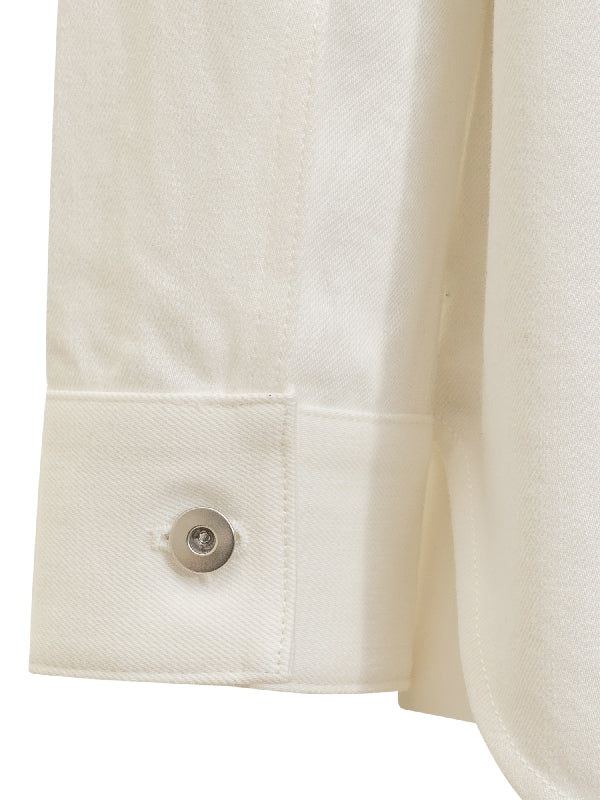 White Cotton Denim Shirt