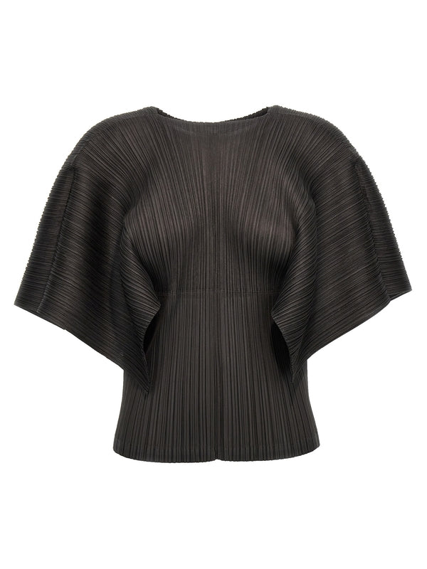 Pleated Back
  Zipper Blouse