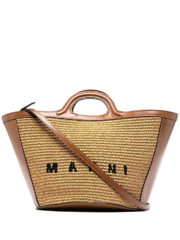 Tropicalia Raffia Small Tote
  Bag