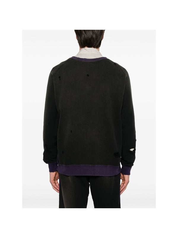 Distress Cotton Sweatshirt