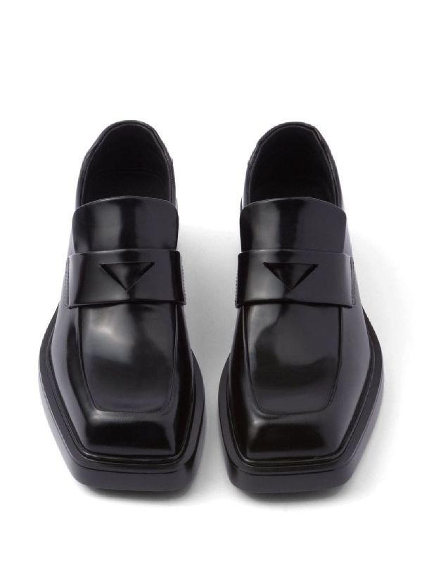 Triangle Patch Leather Loafer