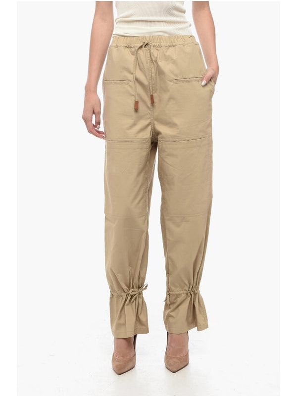 Drawstring Cotton Cargo Pants