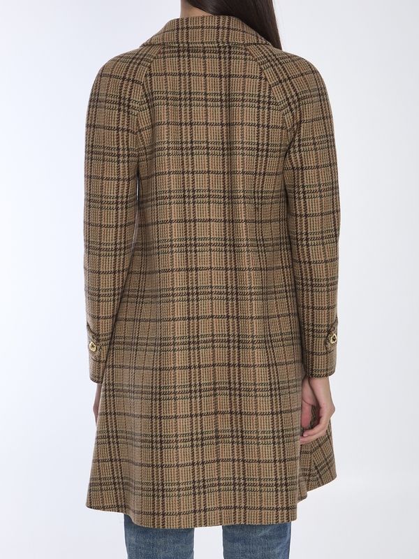 Victoire Check Wool Coat