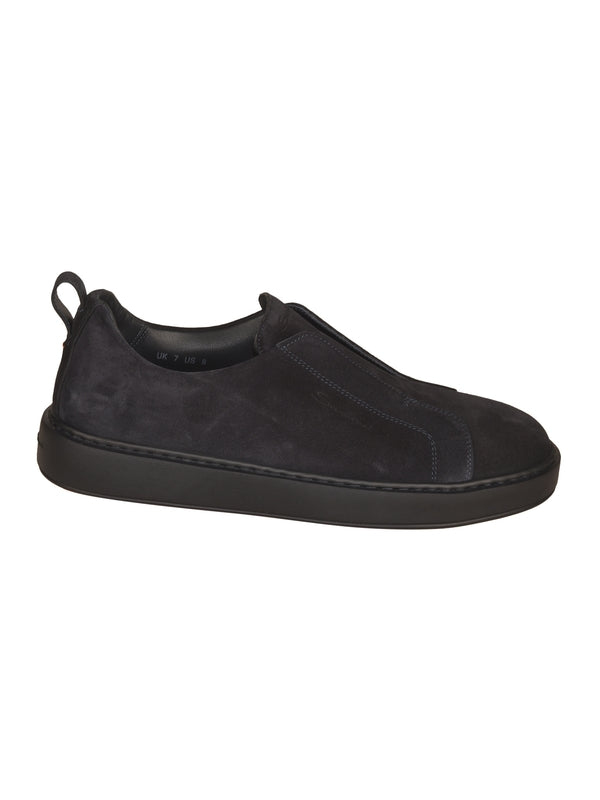 Santoni Black Low Top Sneakers