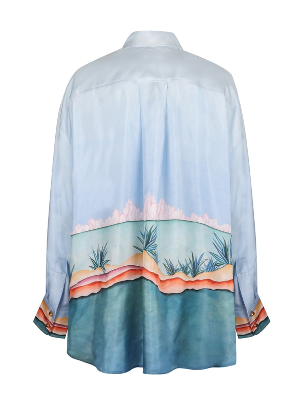 Allover Printing Silk Shirt