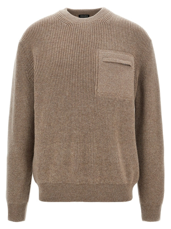 Zip Pocket Cashmere Knit