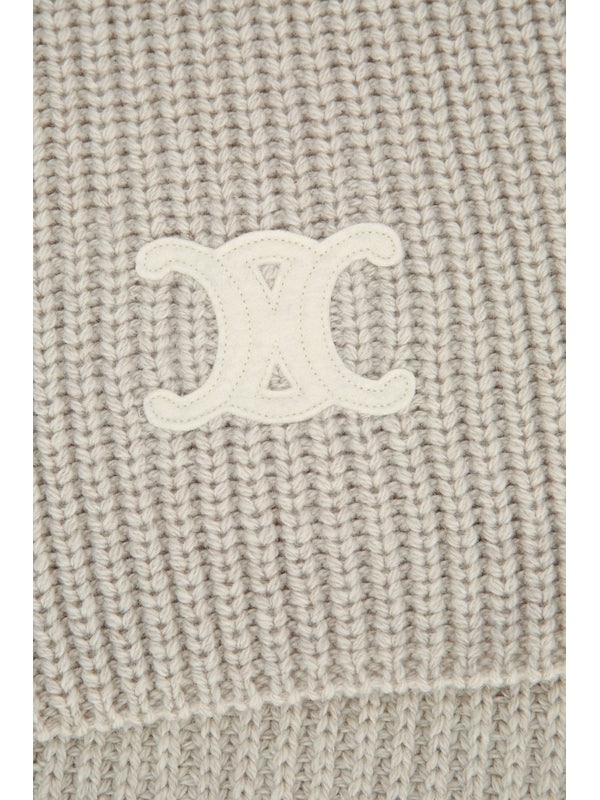 Celine Beige Wool Mufflers