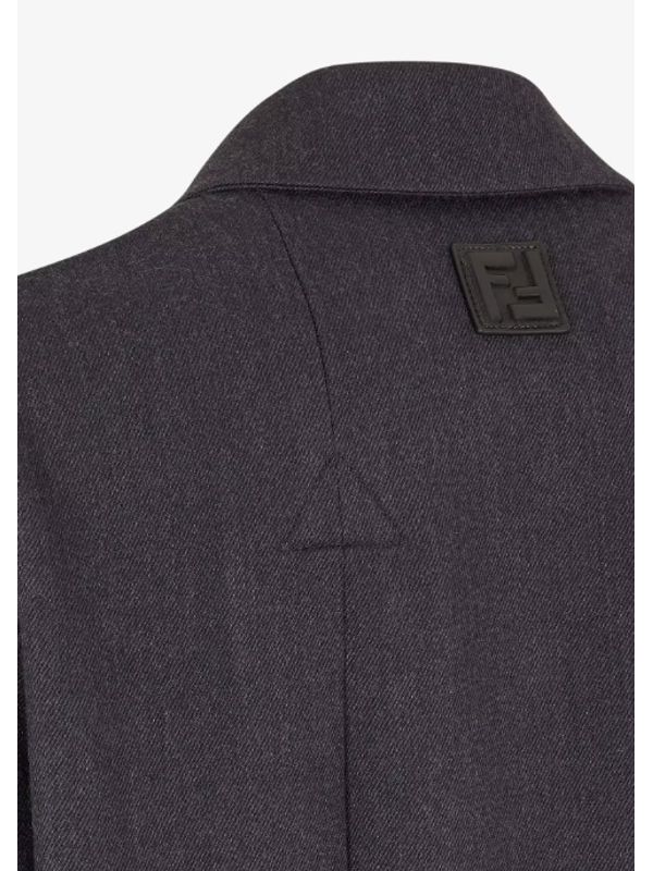 Back Logo Patch Single Wool Coat