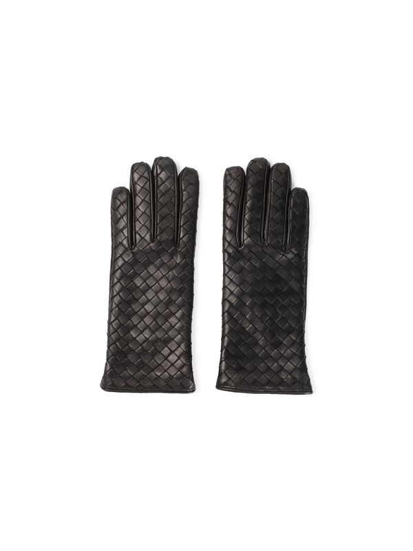 Intrecciato Leather Gloves