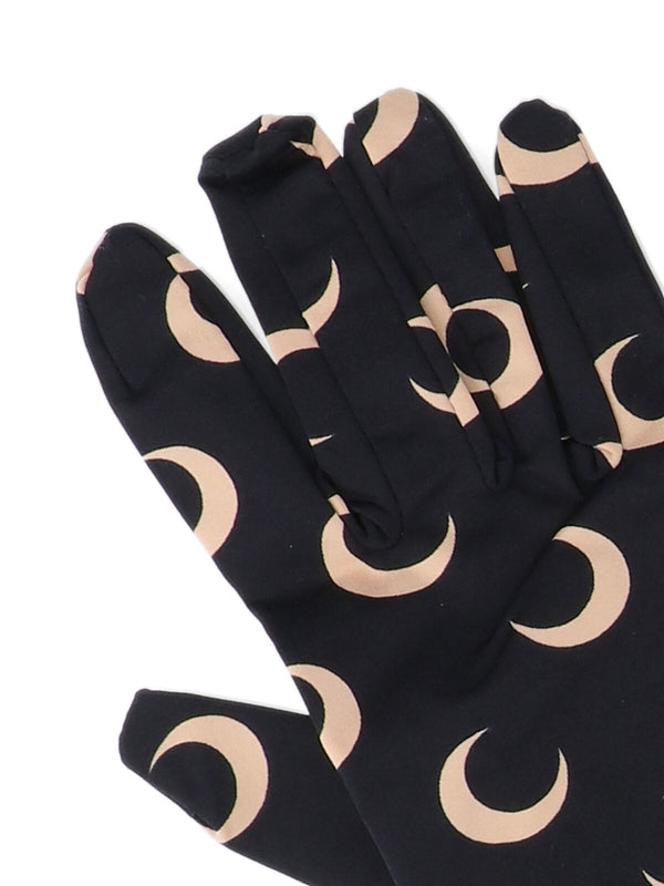 Moon Printing Nylon Stretch Long Gloves