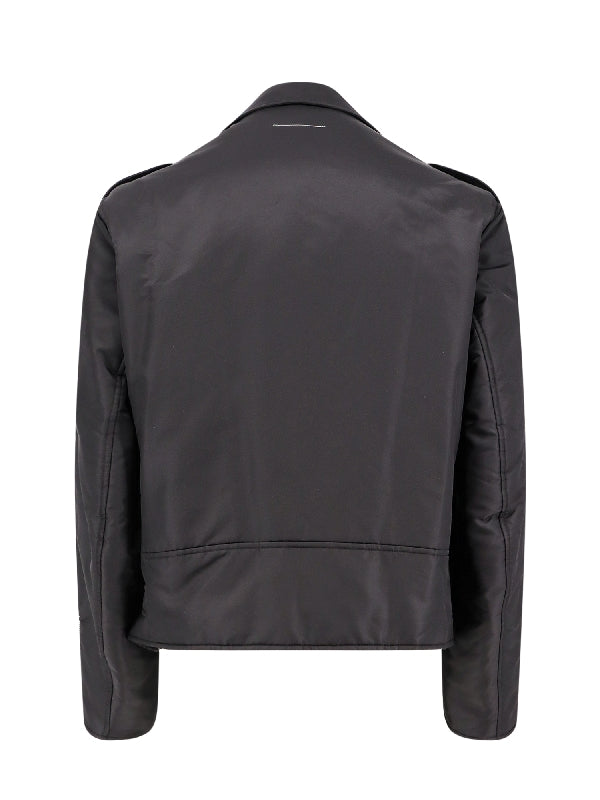 Black Padded Biker Jacket