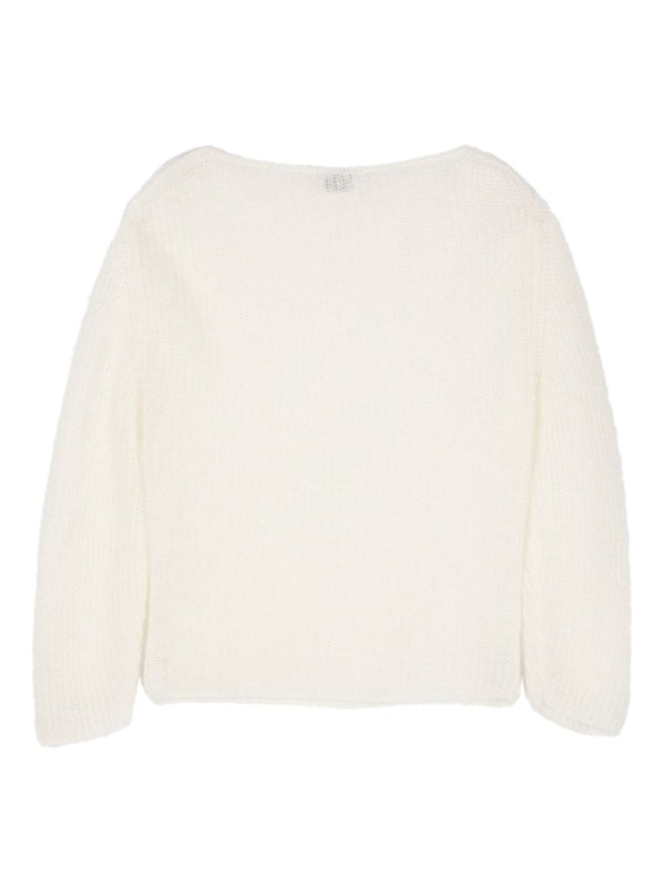 White Boatneck Knit