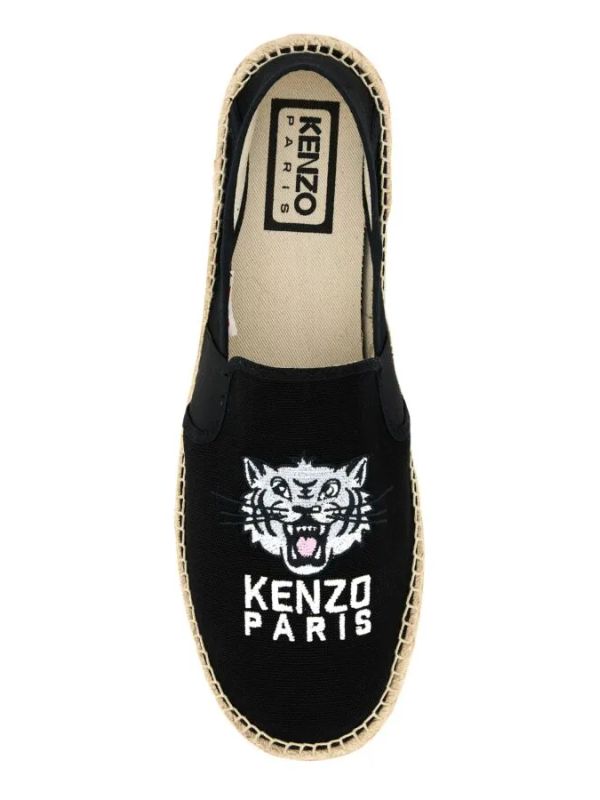 Logo Embroidered Cotton Espadrilles