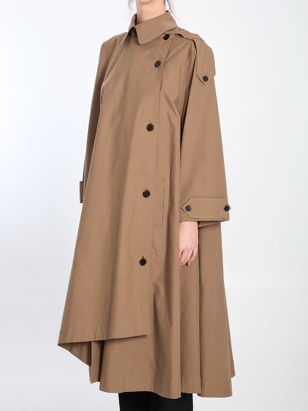 Aralia Asymmetric Single Trench Coat