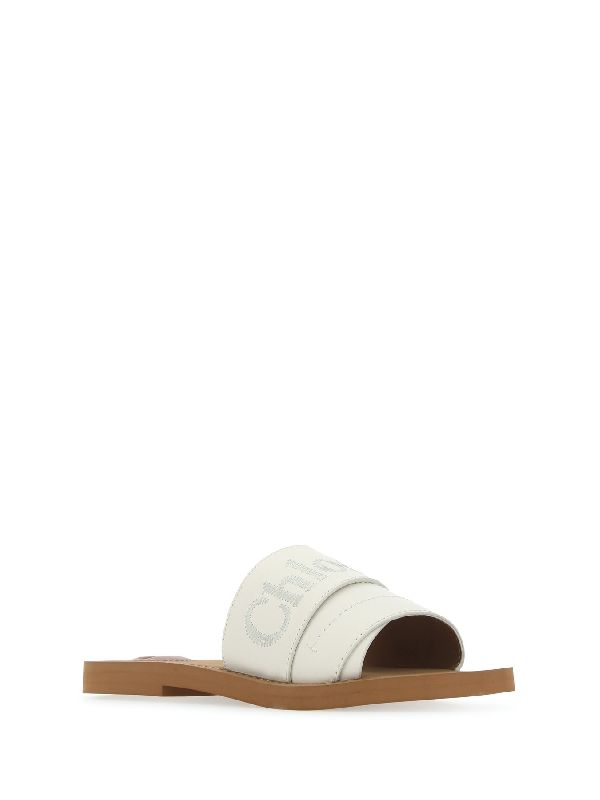 Woody Flat Leather Slide