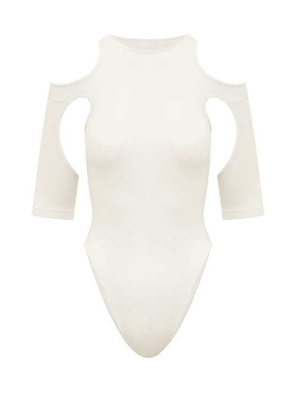 Cut-Out Nylon Jersey Bodysuit