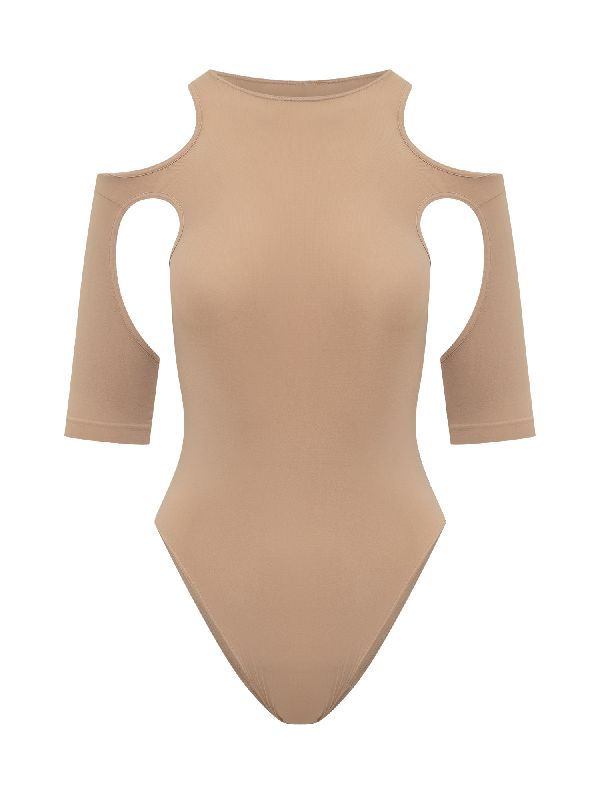 Cut-Out Nylon Jersey Bodysuit