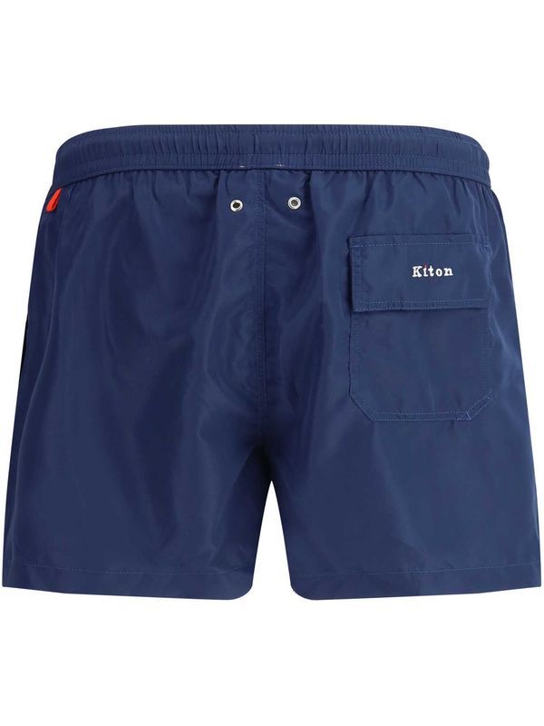 Logo Button Nylon Swim Pants