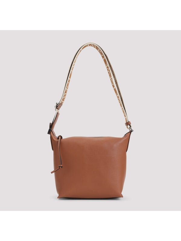 Cubi Logo Band Leather Small Crossbody Bag