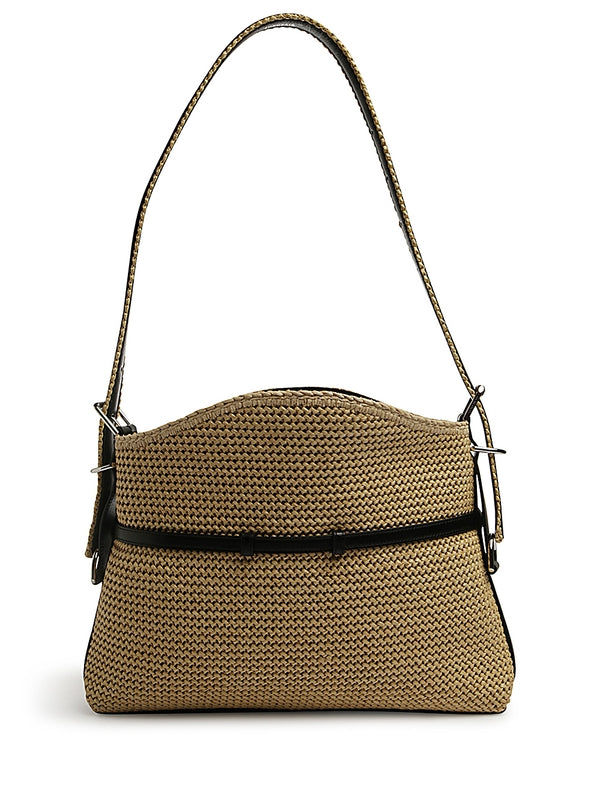 Voyou Raffia Medium Shoulder
  Bag