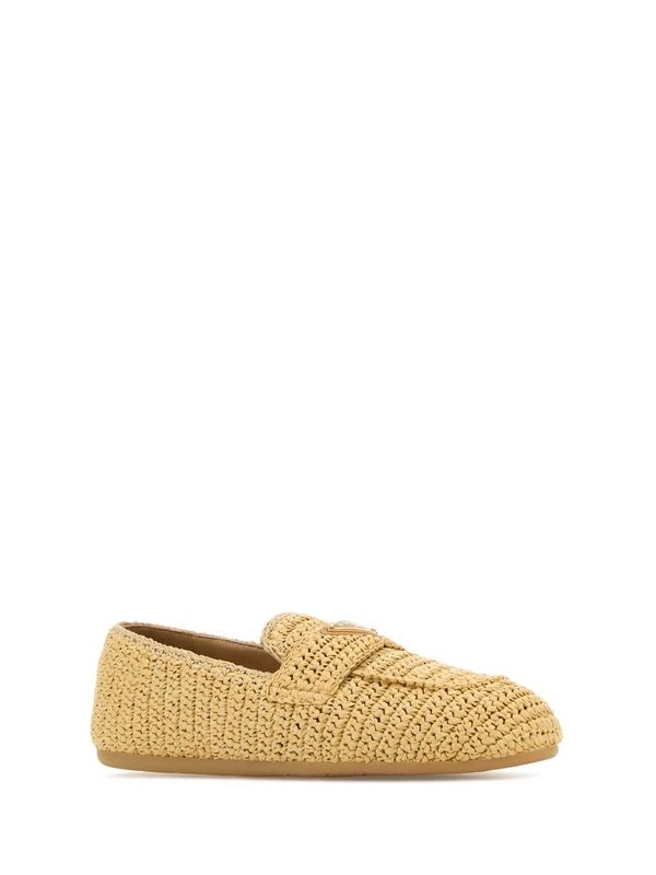 Triangle Logo Raffia Loafer