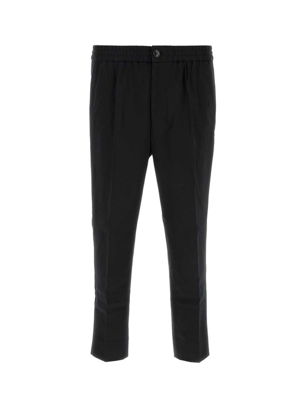 Banded Waist Cropped Pants