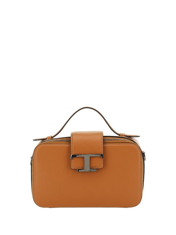 Timeless T Logo Leather
  Shoulder Bag