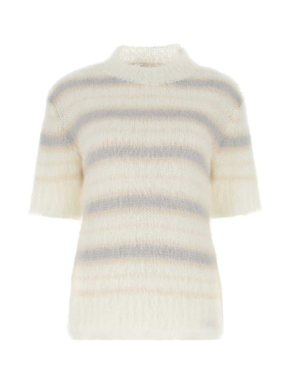 Stripe Mohair Blend Knit