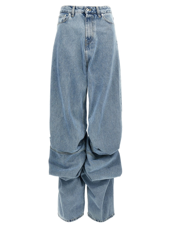 Drape Long Denim Pants