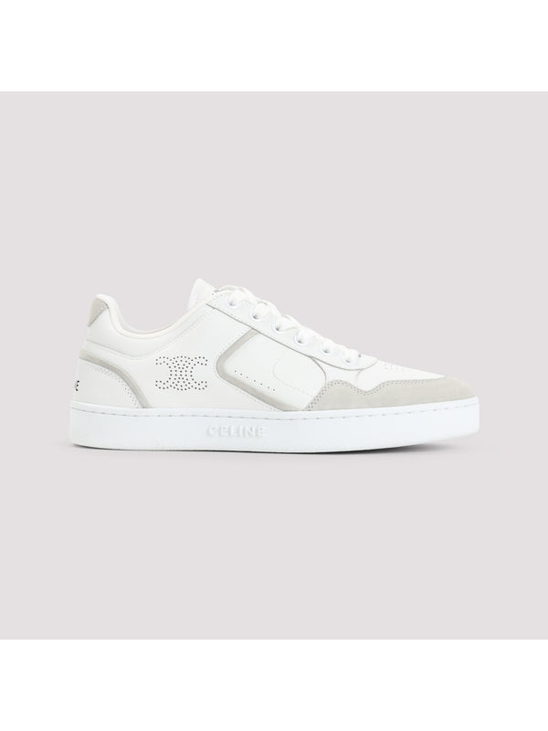 Triomphe Logo Leather Low-Top Sneakers