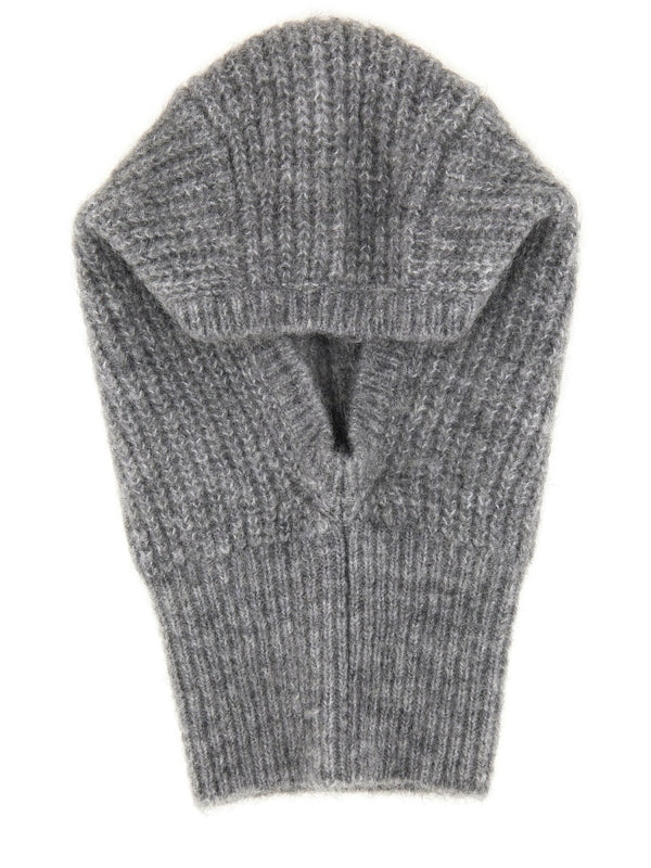 Logo Patch Wool Blend Balaclava