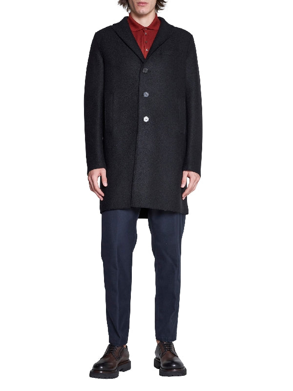 Black Single Wool Coat