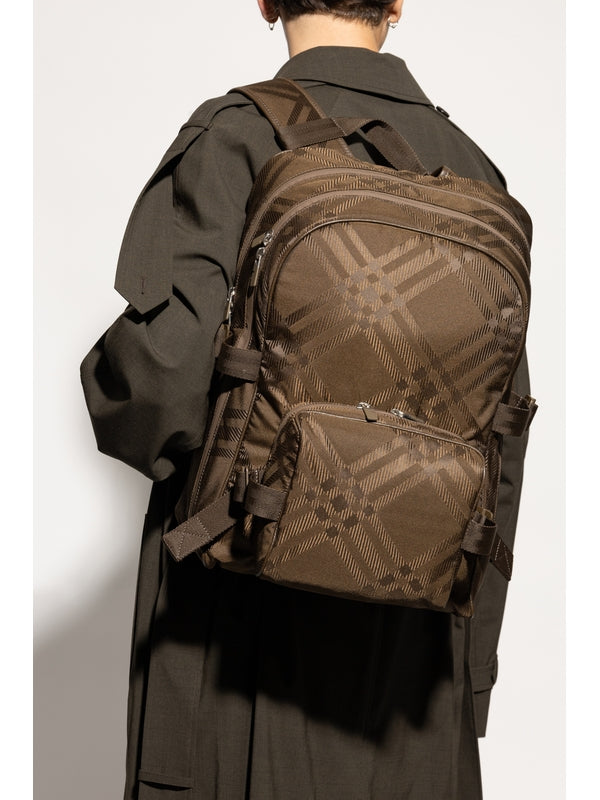 Check Jacquard Backpack