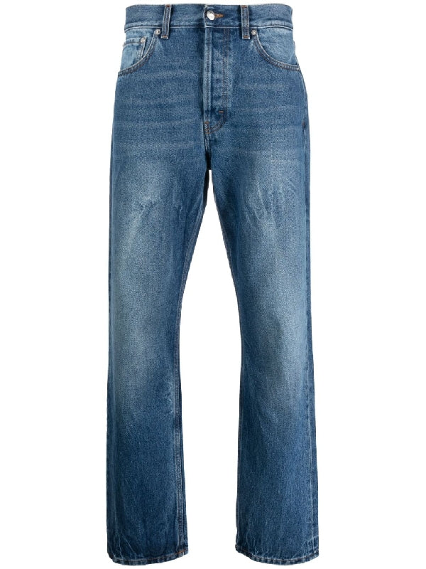 Straight Cut Denim Pants