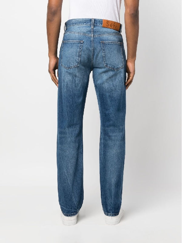 Straight Cut Denim Pants