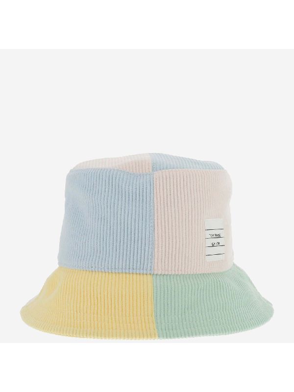 Nametag Patchwork Corduroy Bucket Hat