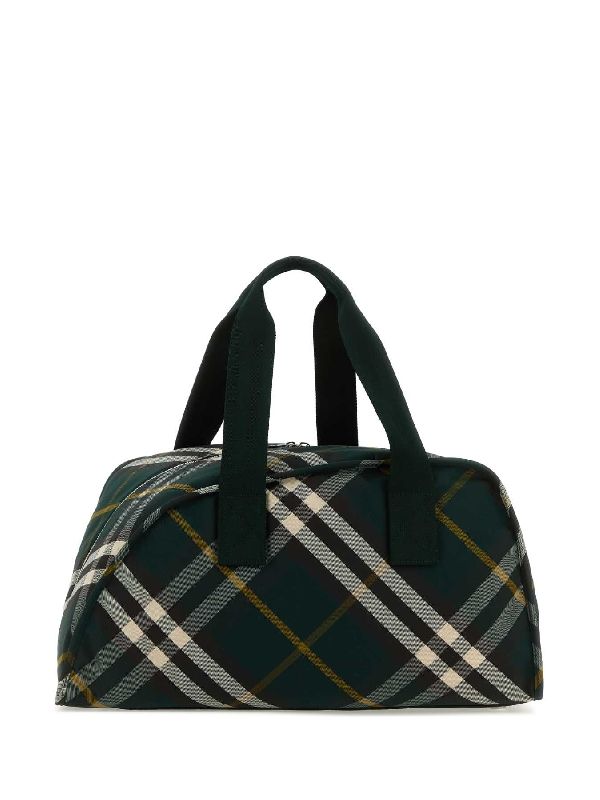 Shield Check Pattern Duffle Bag