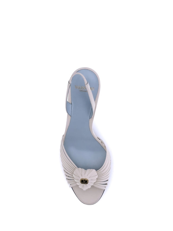 Valentino White Sandal Heels