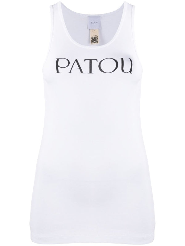 Logo Print Cotton Tank Top