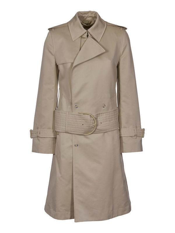 Belt Detail Cotton Silk Trench Coat