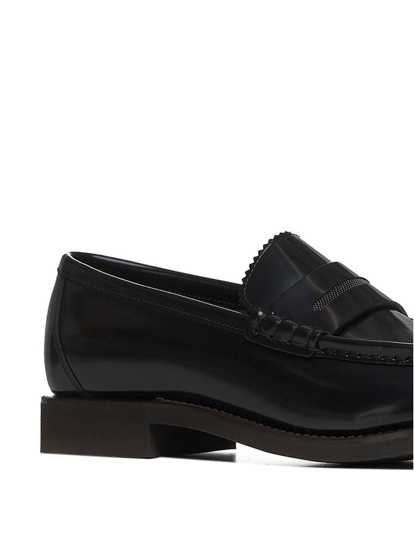 Black Leather Loafers