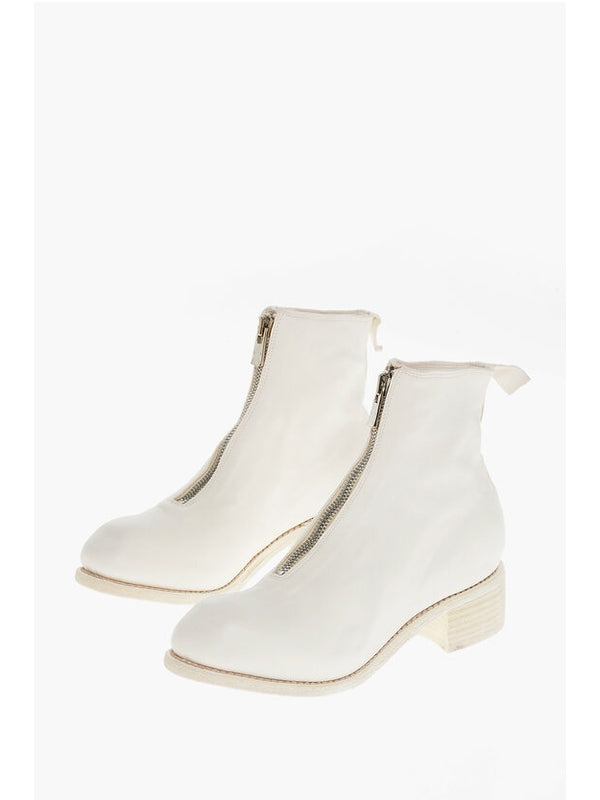 Guidi White Ankle Boots