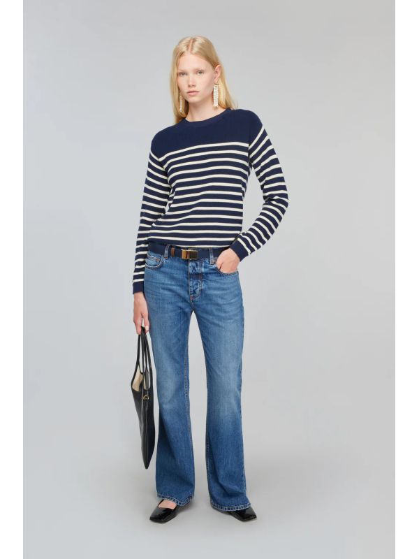 Perla Stripe
  Button Detail Knit