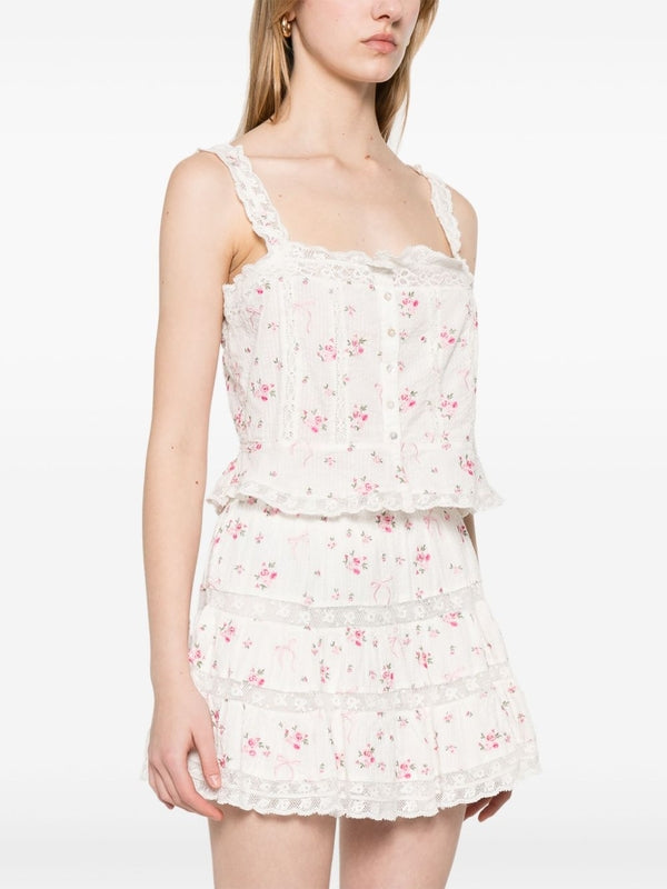 Loveshackfancy White Sleeveless Top